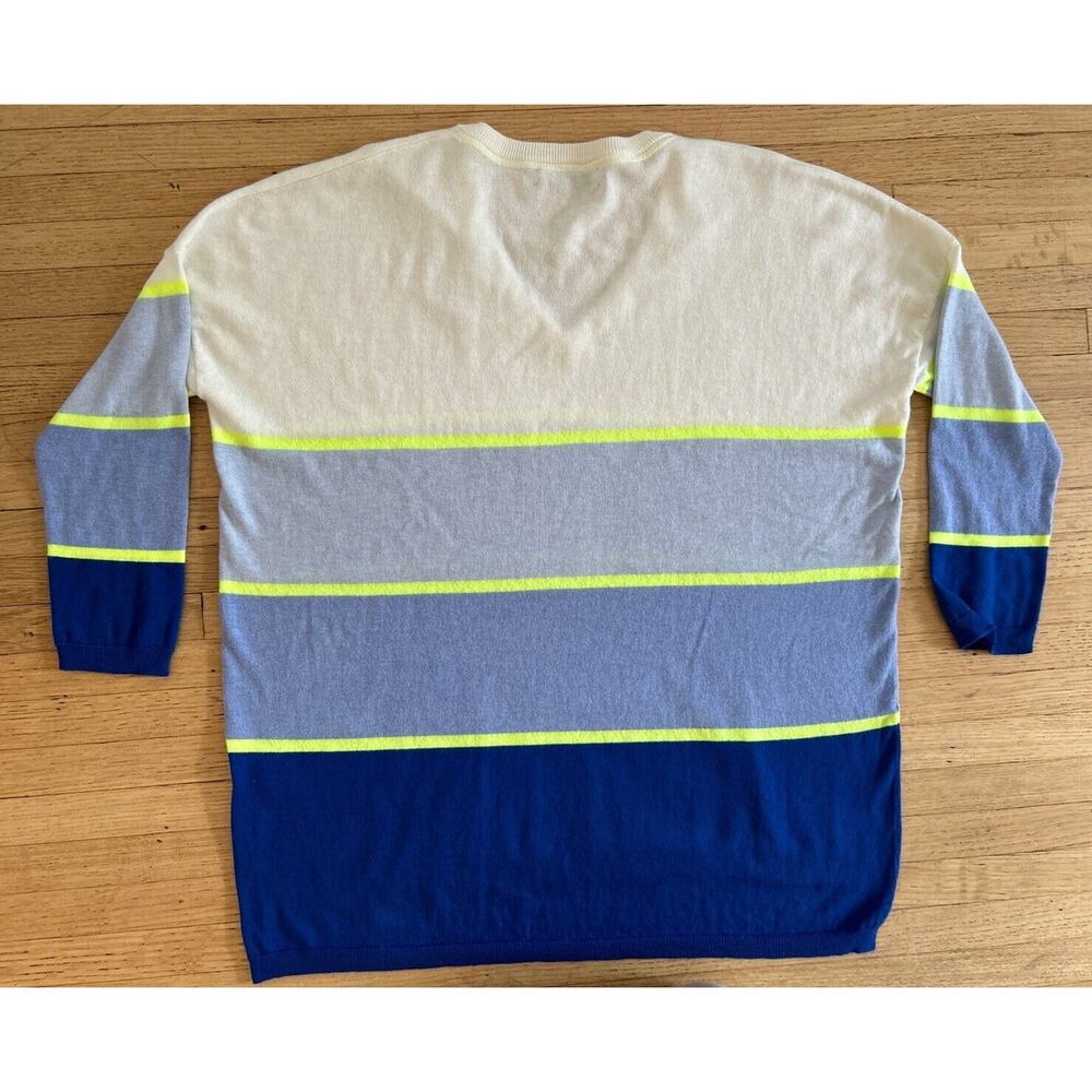 Silk Scott & Scott London Lightweight Sweater Oversized Striped 3/4 Sleeve S